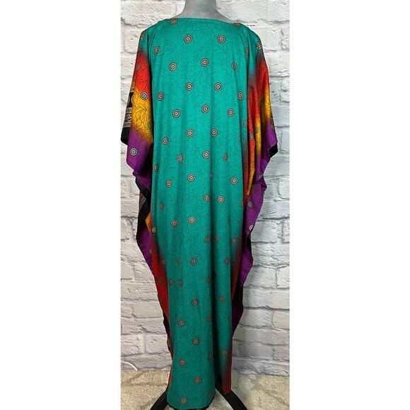 Stunning, Vibrant Sante Classics Rainbow Bollywood Miu Miu/Kaftan/House Dress - Picture 3 of 5
